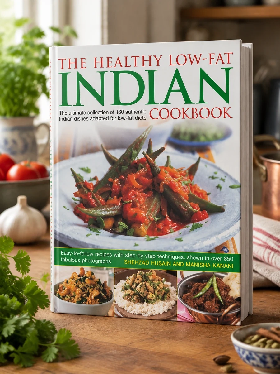 The Healthy Low-Fat Indian Cookbook: The Ultimate Collection of 160 Authentic Indian Dishes Adapted for Low-Fat Diets, with 850 Photographs