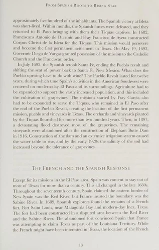 The History of Texas Wine: From Spanish Roots to Rising Star by Crain Neil