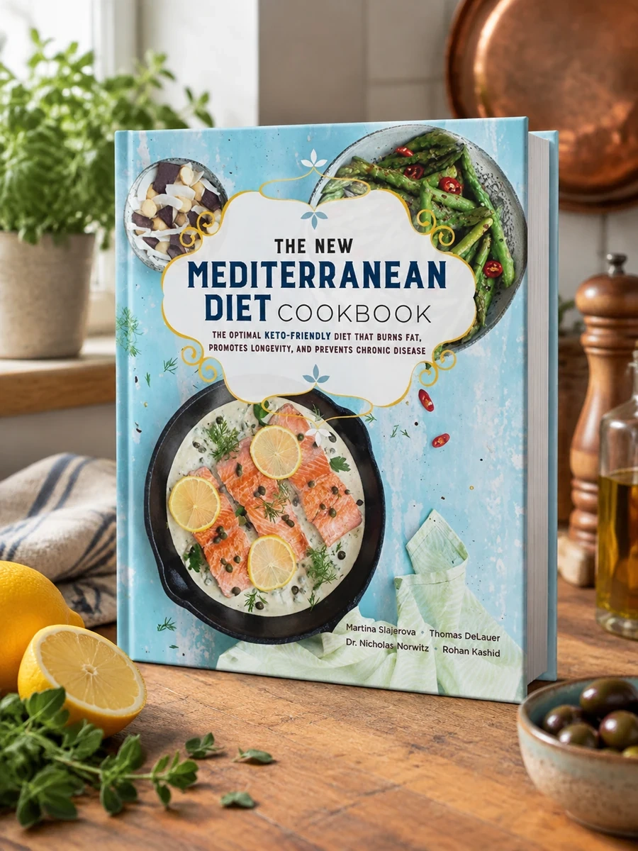 The New Mediterranean Diet Cookbook: The Optimal Keto-Friendly Diet That Burns Fat, Promotes Longevity, and Prevents Chronic Disease
