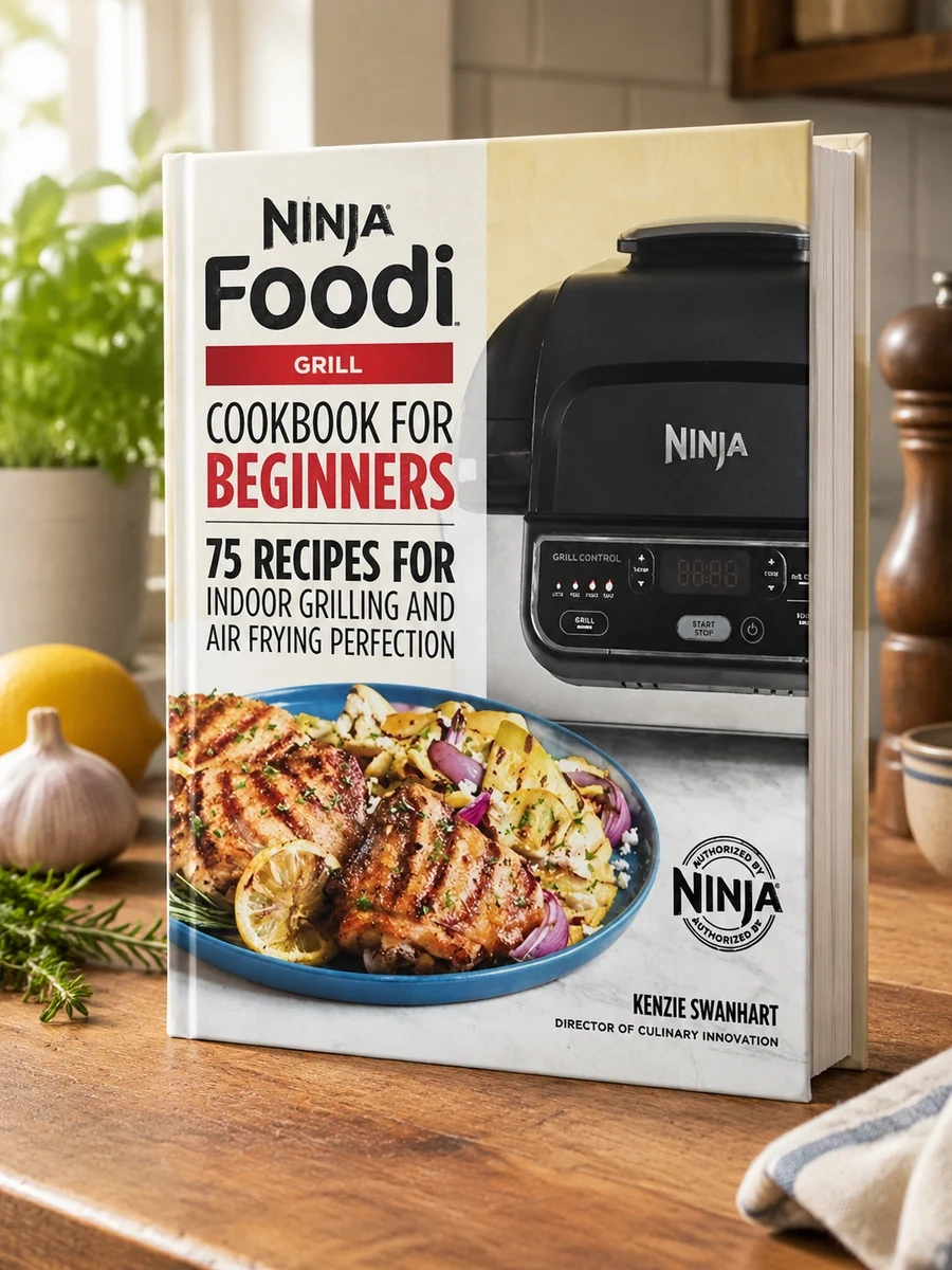 The Official Ninja Foodi Grill Cookbook for Beginners: 75 Recipes for Indoor Grilling and Air Frying Perfection