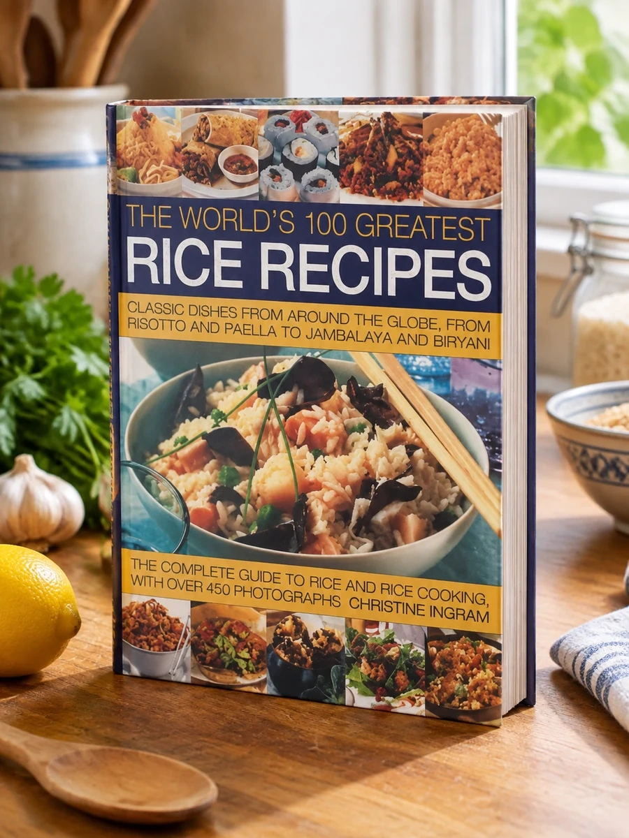 The World's 100 Greatest Rice Recipes: Classic Dishes from Around the Globe, from Risotto and Jambalya to Paella and Biryani.