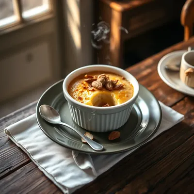Baked Almond Pudding