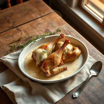 Boiled Fowls A La Bechamel