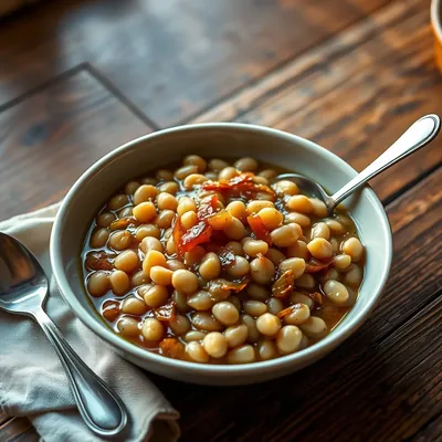 Haricot Beans And Minced Onions