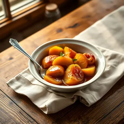 Peaches Preserved In Brandy