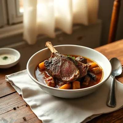 Stewed Breast Of Lamb