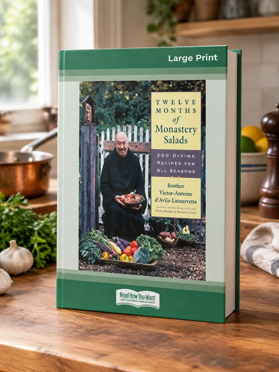 Twelve Months of Monastery Salads: 200 Divine Recipes for All Seasons (16pt Large Print Edition)