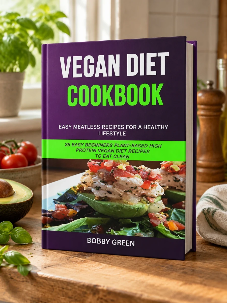 Vegan Diet Cookbook: Easy Meatless Recipes for a Healthy Lifestyle (25 Easy Beginners Plant-Based High Protein Vegan Diet Recipes to Eat Clean)