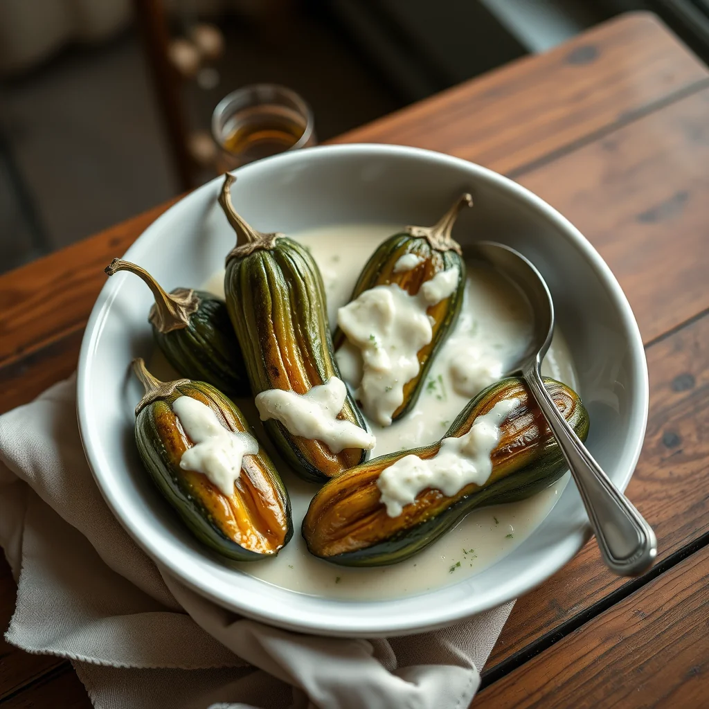 Vegetable Marrows In White Sauce — Sauces & Dressings
