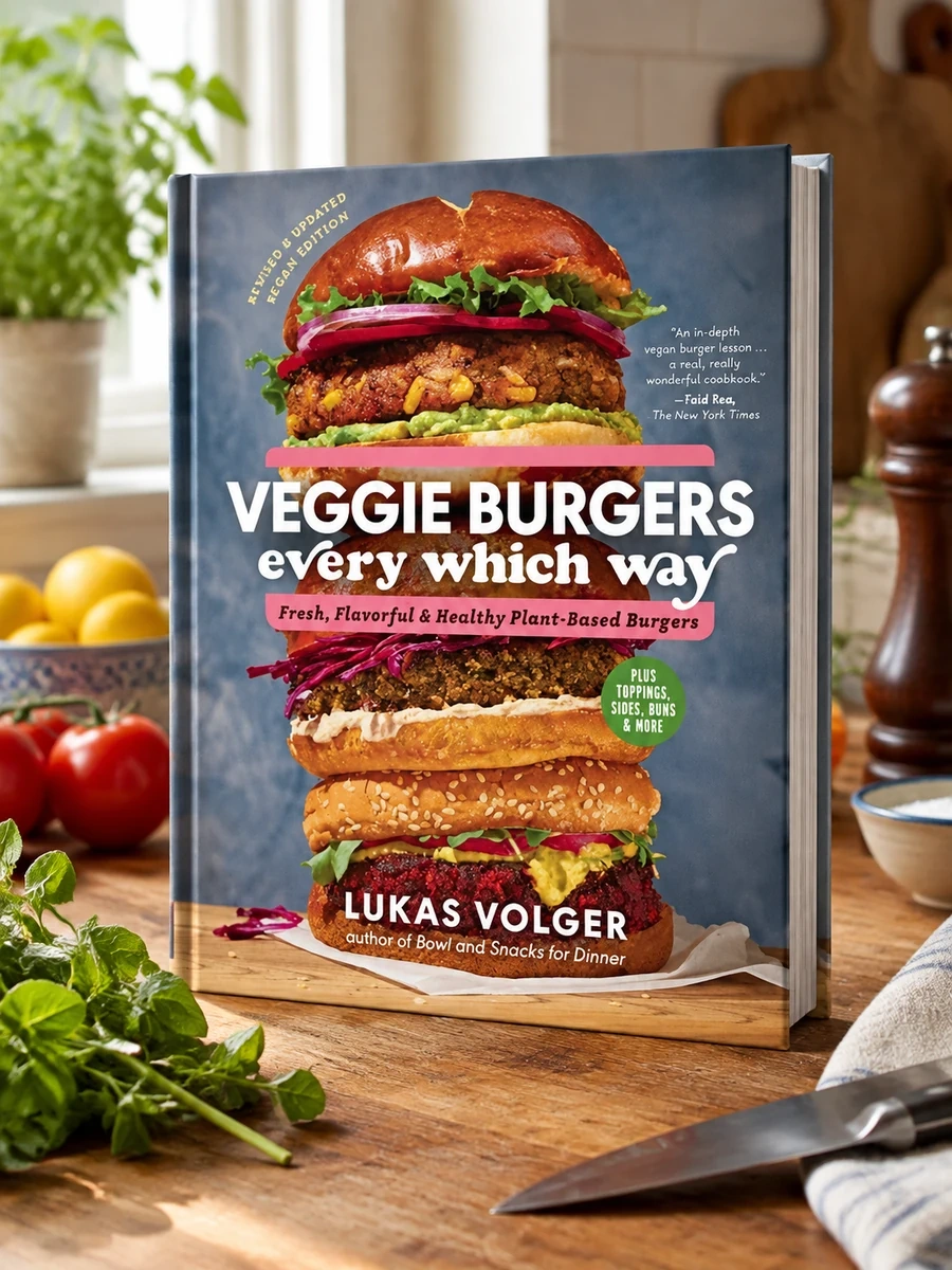 Veggie Burgers Every Which Way, Second Edition: Fresh, Flavorful, and Healthy Plant-Based Burgers - Plus Toppings, Sides, Buns, and More